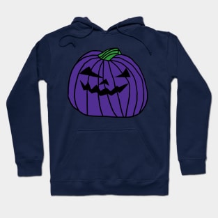 Big Purple Halloween Horror Pumpkin Hoodie